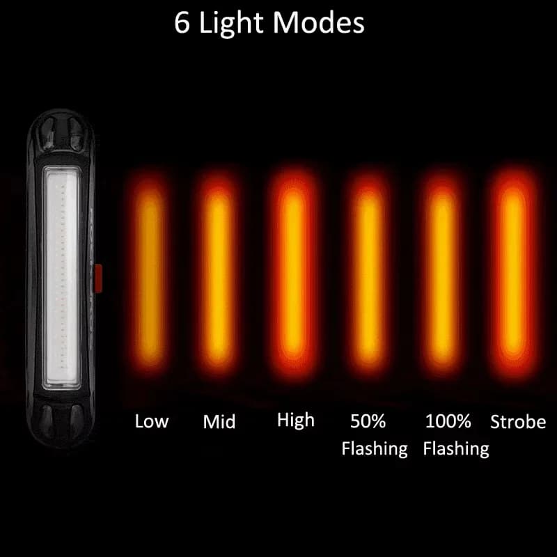 ไฟท้ายจักรยาน LED แบบชาร์จ USB