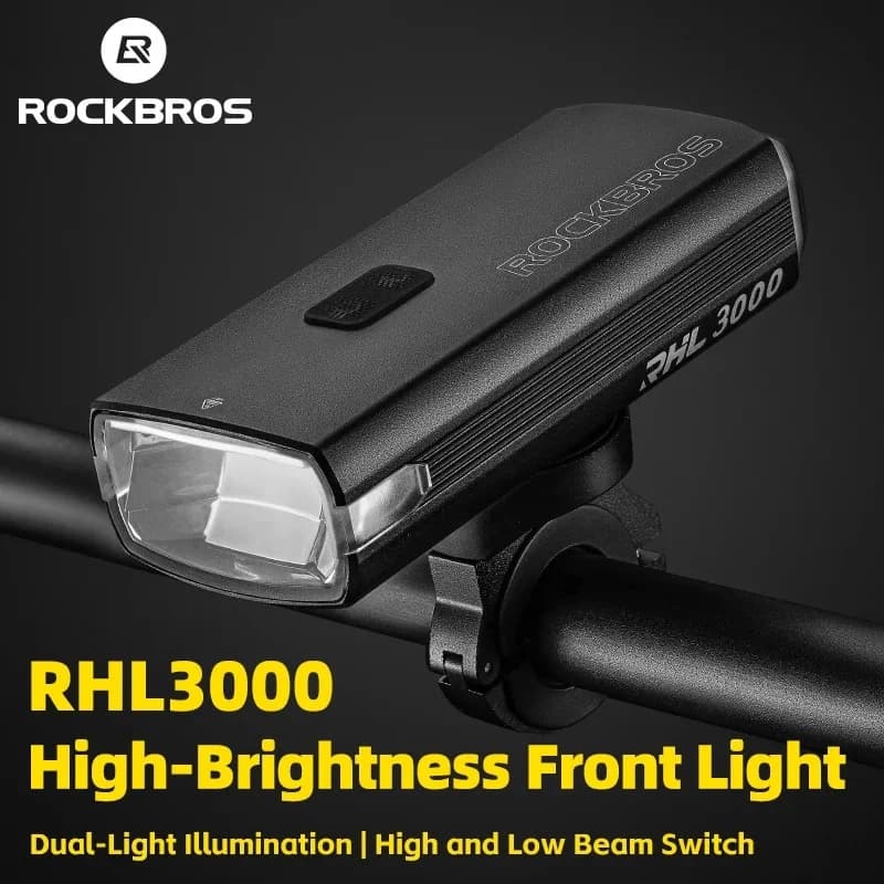 ไฟหน้าจักรยาน Type-C พร้อมแบตสำรอง 3000LM 10000mAh