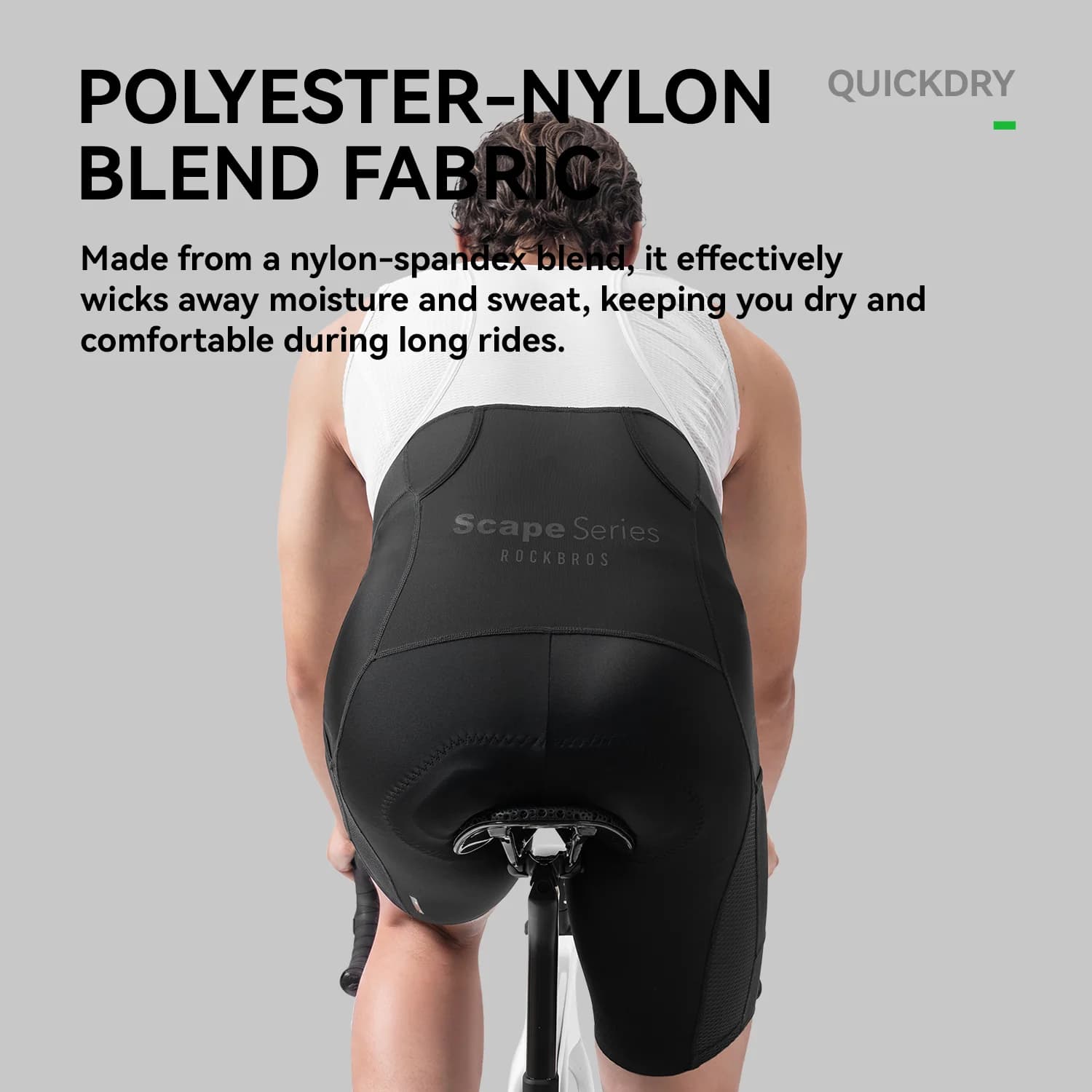 กางเกงขาสั้นปั่นจักรยานแบบสายเอี๊ยม บุนวมกันกระแทก 3D สำหรับผู้ชาย