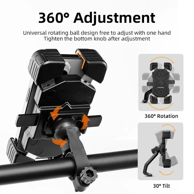 ที่ยึดโทรศัพท์จักรยาน อเนกประสงค์ หมุนได้ 360 องศา