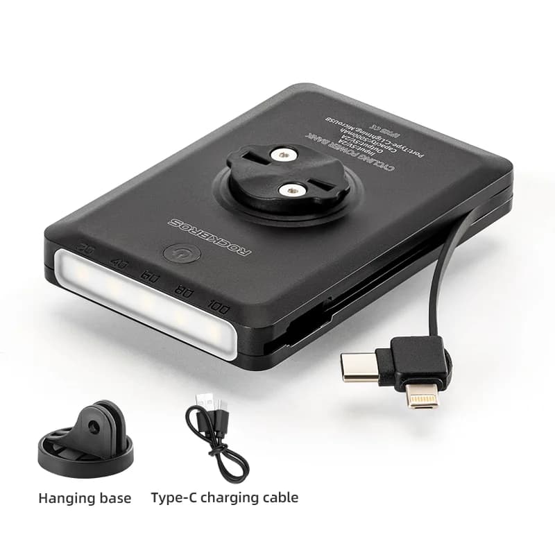 ไฟหน้าจักรยาน USB ชาร์จได้ แบตเตอรี่ 5000mAh
